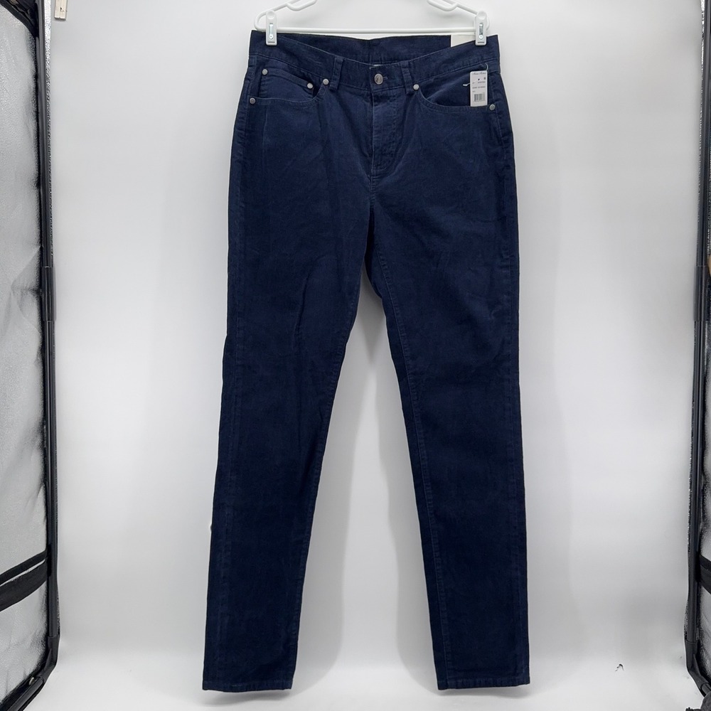 Brooks Brothers Corduroy Pants Mens 34x34 Navy Blue Slim Fit Stretch NWT